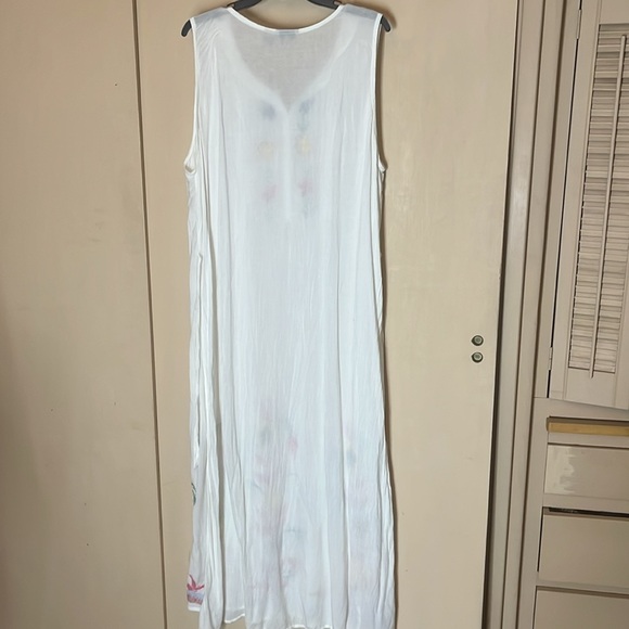 S.R. Fashion Floral Embroidered White Maxi Rayon Dress size 3XL made in India - Picture 7 of 10